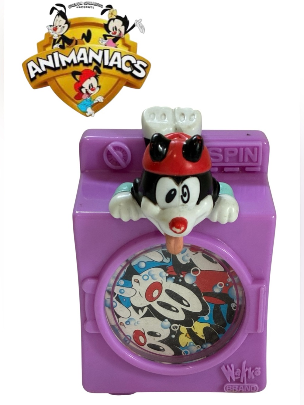 VINTAGE ANIMANIACS 1998 WENDY’S TOY YAKKO WAKKO WASHING MACHINE WARNER BROTHERS